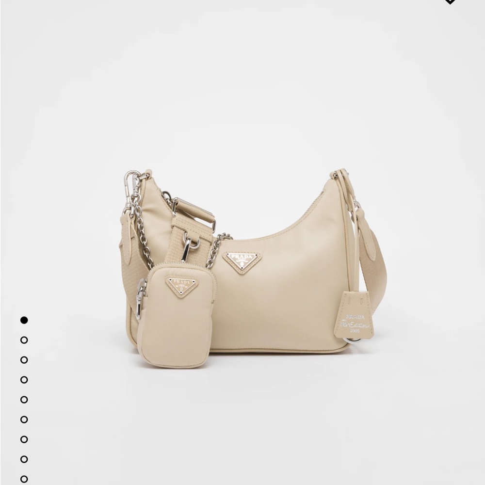Prada beige nylon purse